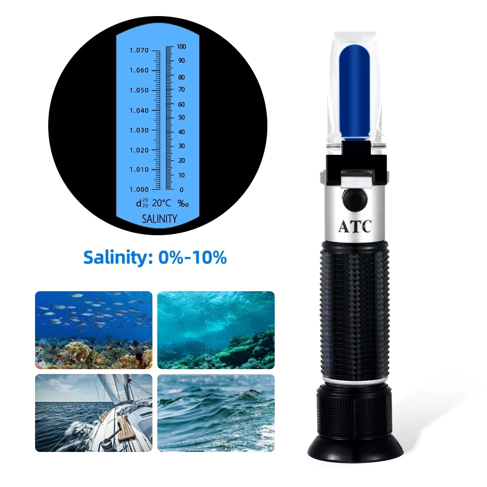 Refractometer Salinity - Refraktometr zasolenia 0-10% 1.000-1.070SG salometr optyczny