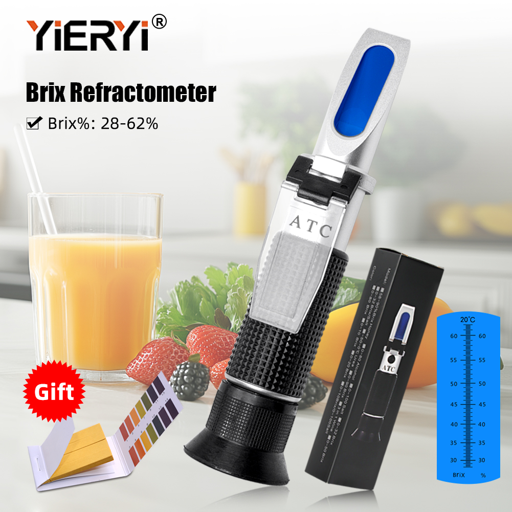 Refractometer Salinity - Profesjonalny refraktometr 28-62% Brix z ATC,