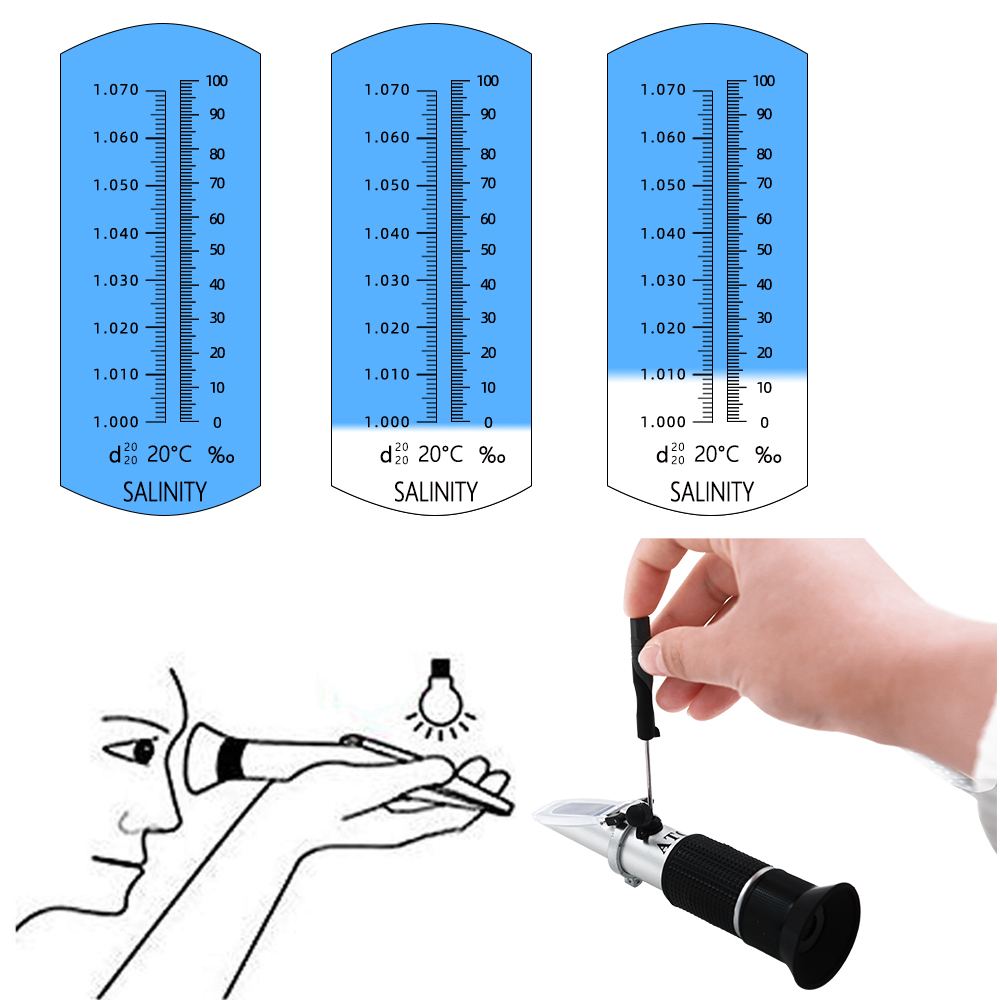 Ręczny refraktometr zasolenia  – Refractometer Salinity recenzja i cena
