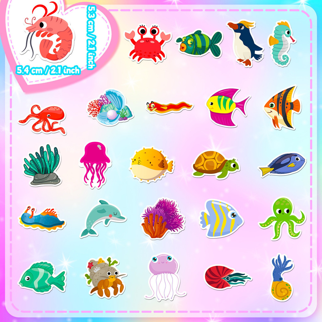 50 szt. Naklejek z motywem życ – Marine Life Aquariums recenzja i cena